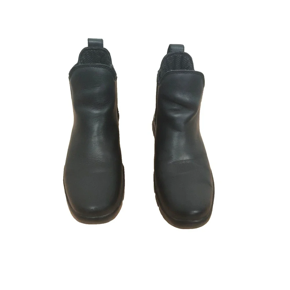 Roper Performance Men's Black 7.5 Leather Stretch Chelsea Chunky Ankle‎ Boots